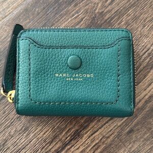 March Jacobs Pebbled Leather Zip Around Card Case